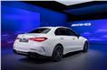 Sharper styling at the rear with quad exhaust pipes and a diffuser for the 2022 Mercedes-Benz C43 AMG.